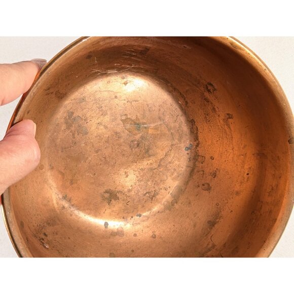 Vintage 7" copper mixing bowl, USA made Copper-craft Guild vintage home decor, - Picture 6 of 10